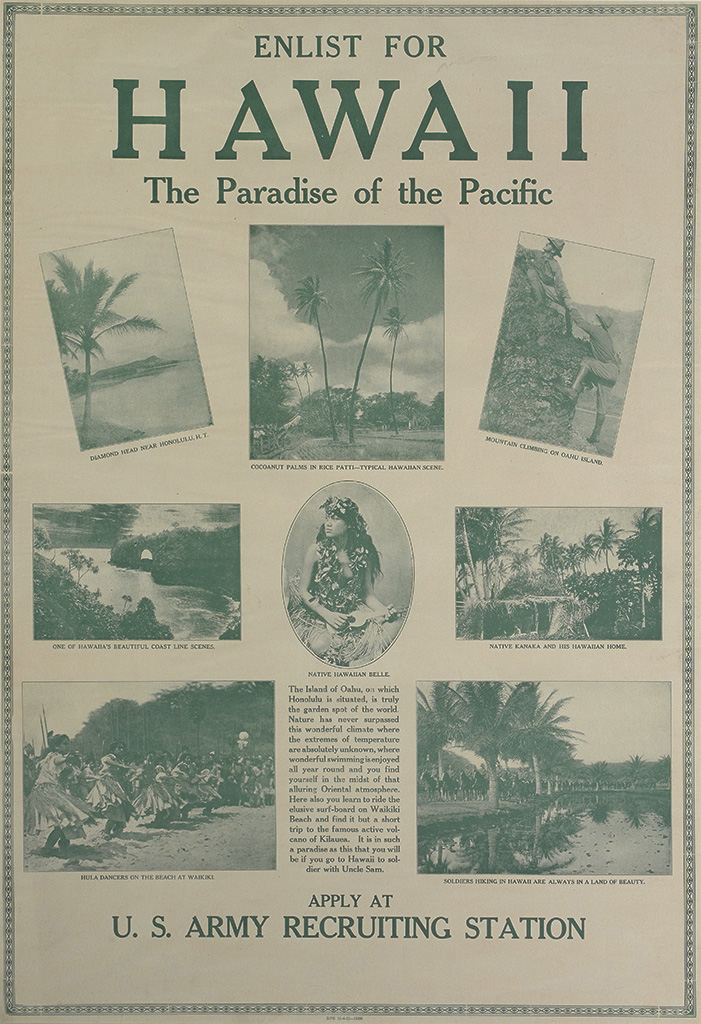 Appraisal: HAWAII Enlist for Hawaii the Paradise of the Pacific Poster