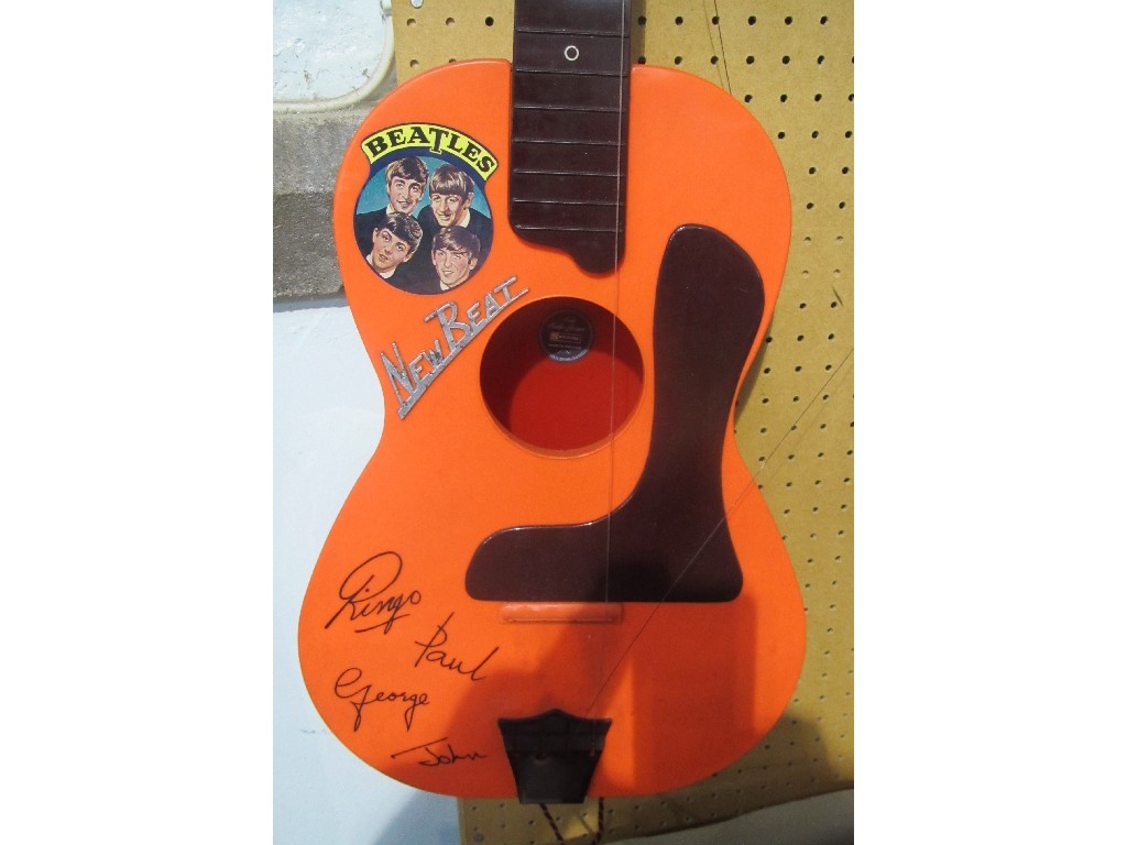 Appraisal: 's plastic 'Beatles' guitar by selecol original box available