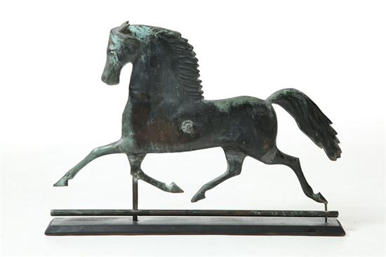 Appraisal: WEATHERVANE American st half- th century copper Full-bodied running horse