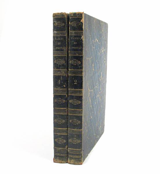 Appraisal: La Fontaine Jean de Fables Paris vols Folio blue calf