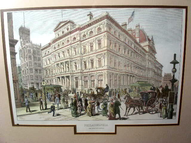 Appraisal: Framed print Philadelphia The New Post Office h x w