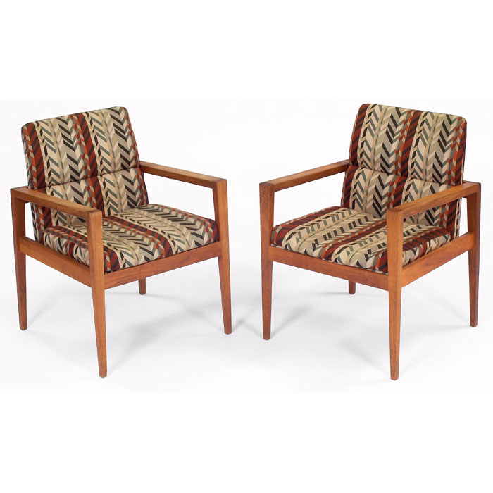 Appraisal: Jens Risom chairs pair by Jens Risom Design Inc USA