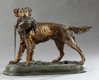 Appraisal: After Jules Moigniez - Hunting Dog with Pheasant late th