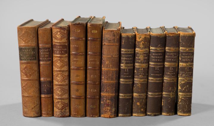 Appraisal: Collection of Approximately Thirty-Six Volumes many with decorative and leather