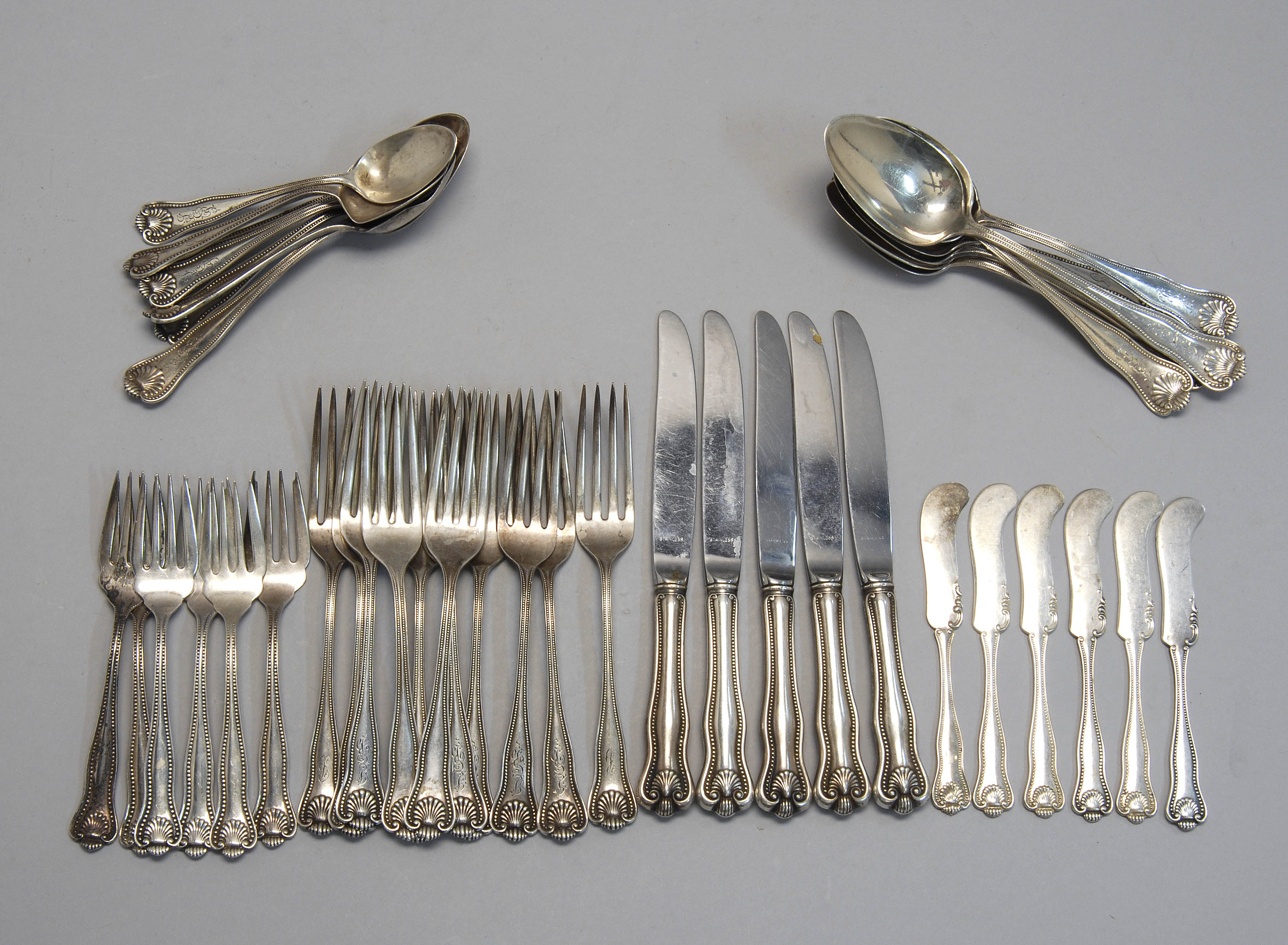 Appraisal: STERLING SILVER PARTIAL FLATWARE SET BY FRANK W SMITH OF