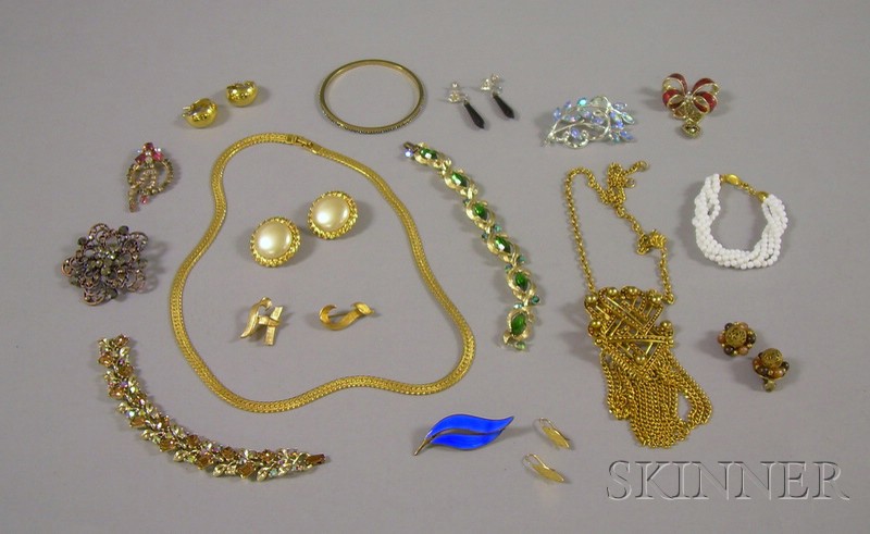 Appraisal: Group of Signed Costume Jewelry including pieces by Trifari Monet