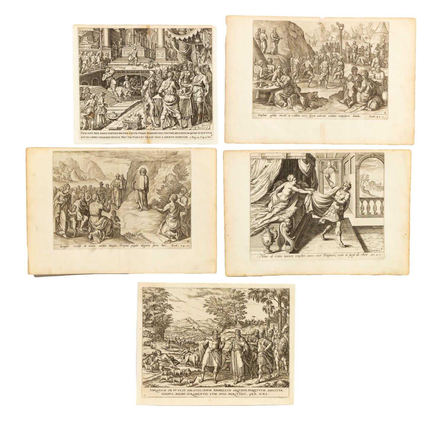 Appraisal: OLD MASTER RELIGIOUS UNFRAMED ENGRAVINGS PC Various artists selection of