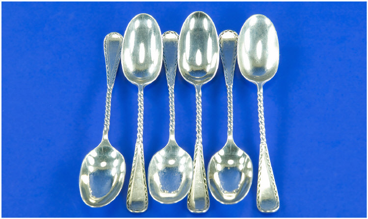 Appraisal: Set of Six Silver Golf Teaspoons By Elkington Co Hallmarked