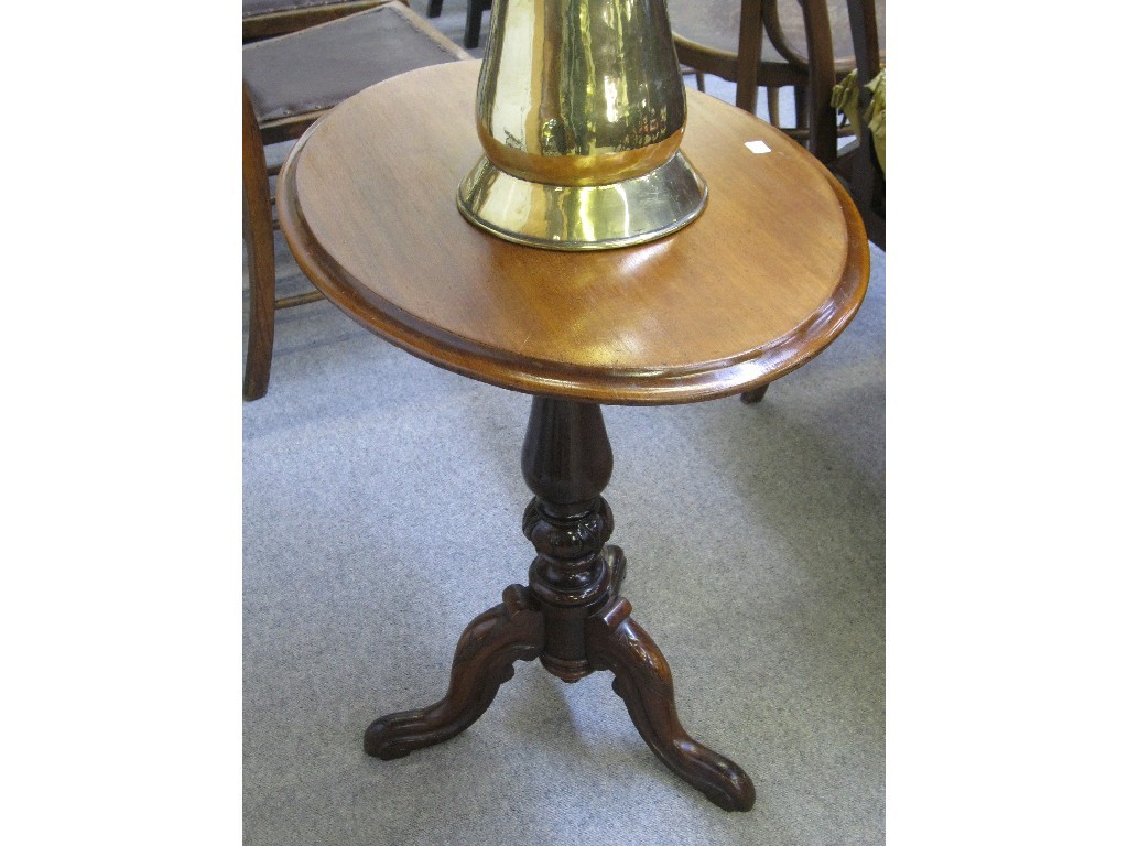 Appraisal: Victorian mahogany pedestal occasional table