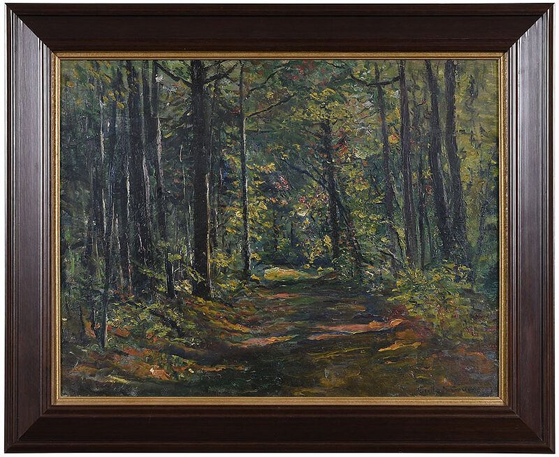 Appraisal: Attributed to Emile Albert Gruppe American - Forest Interior signed