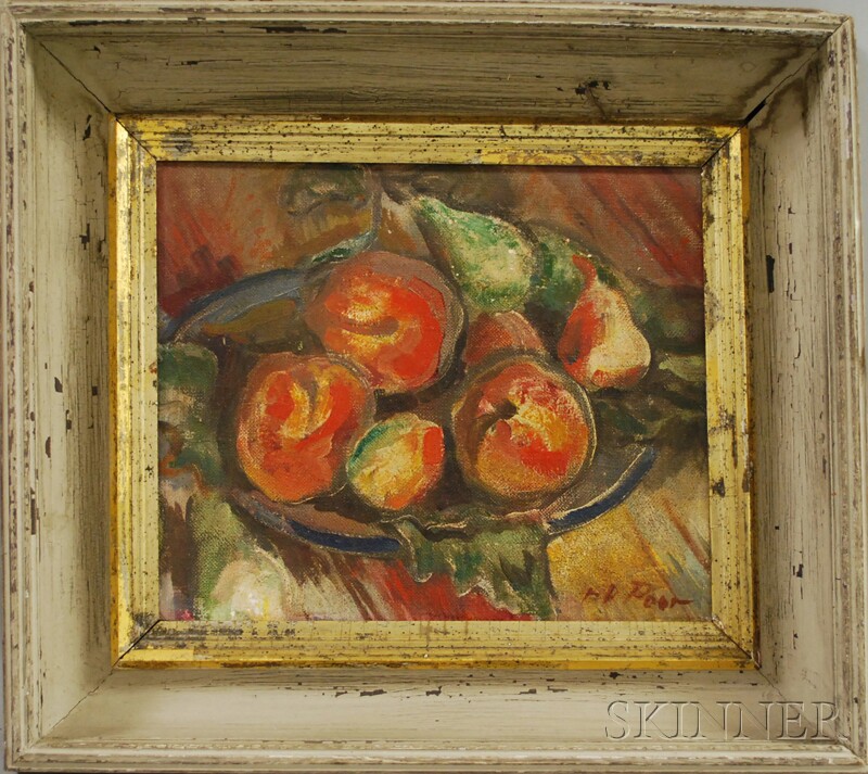 Appraisal: Henry Varnum Poor American - Still Life of Fruit Signed