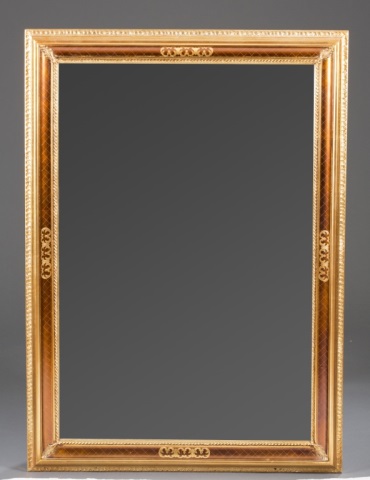 Appraisal: th c Beveled Glass Hall Mirror Gilt painted frame x