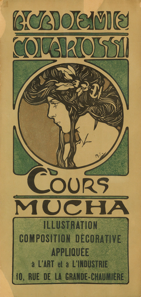 Appraisal: ALPHONSE MUCHA - ACADEMIE COLAROSSI COURS MUCHA x inches x