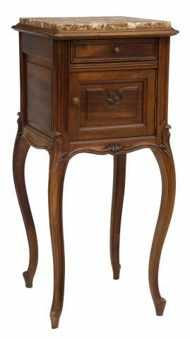 Appraisal: French Louis XV style walnut nightstand late th early th