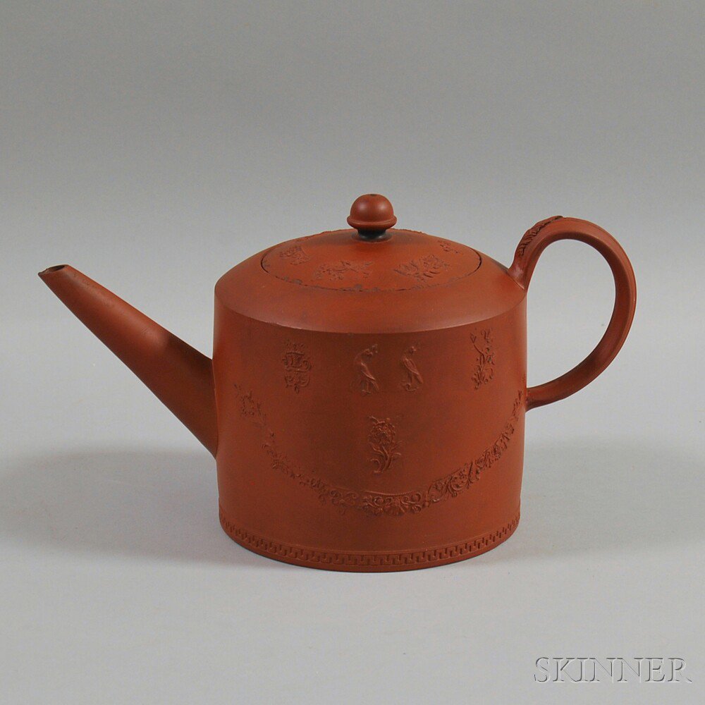 Appraisal: Large Staffordshire Redware Covered Punchpot England th century with applied