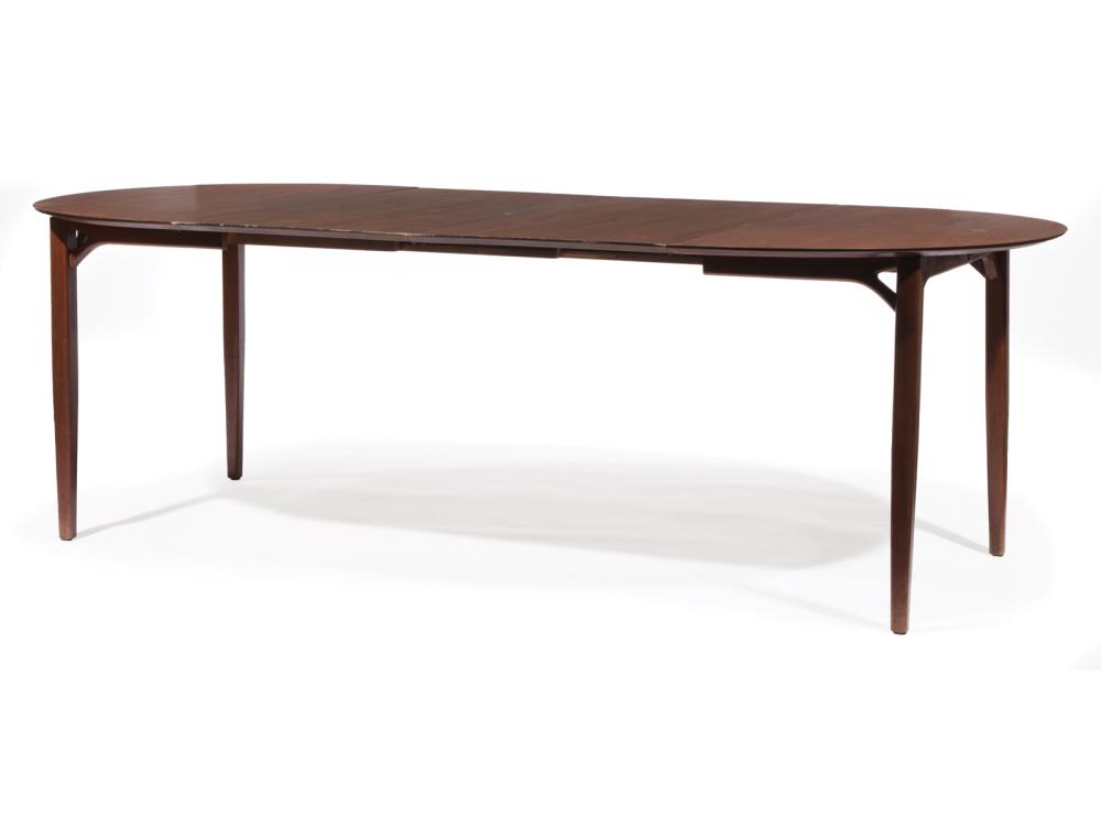 Appraisal: Attributed to Greta Magnusson Grossman Walnut Extension Dining Table and