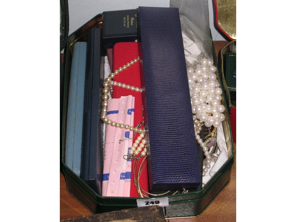 Appraisal: Box of costume jewellery and watches