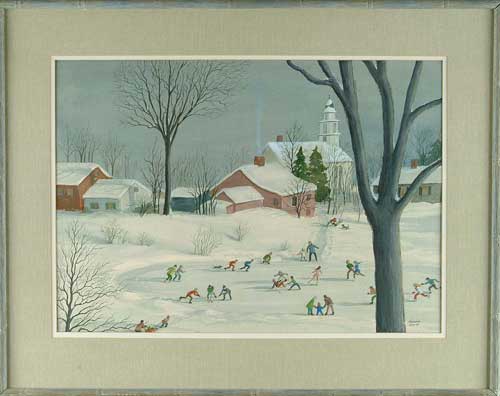 Appraisal: MARVIN POTTS American th Century WONDERFUL TIME ON A WINTER