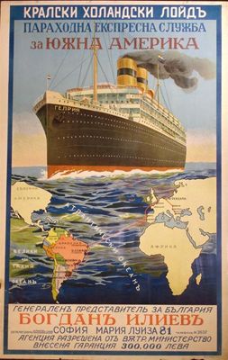 Appraisal: A Russian shipping poster x cm diam