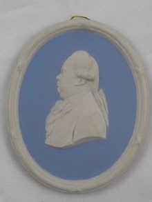 Appraisal: An th century Wedgwood blue cameo plaque of a gentleman