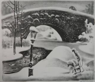 Appraisal: Mabel Dwight lithograph Mabel Dwight American - - ''Winter Central