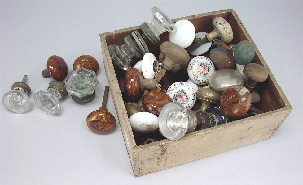 Appraisal: COLLECTION OF ASSORTED DOORKNOBS Including glass Rockingham and painted porcelain