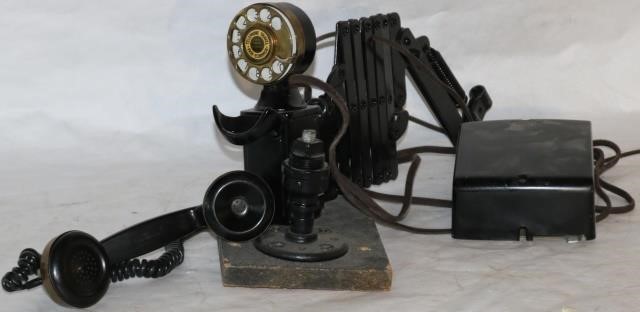 Appraisal: WESTERN ELECTRIC CO WALL HANGING ROTARYTELEPHONE POSSIBLY FOR RAILROAD CONDUCTOR