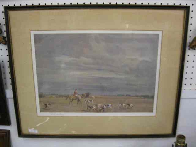 Appraisal: Lionel Edwards Lithograph Fox Hunt pencil signed image area ''