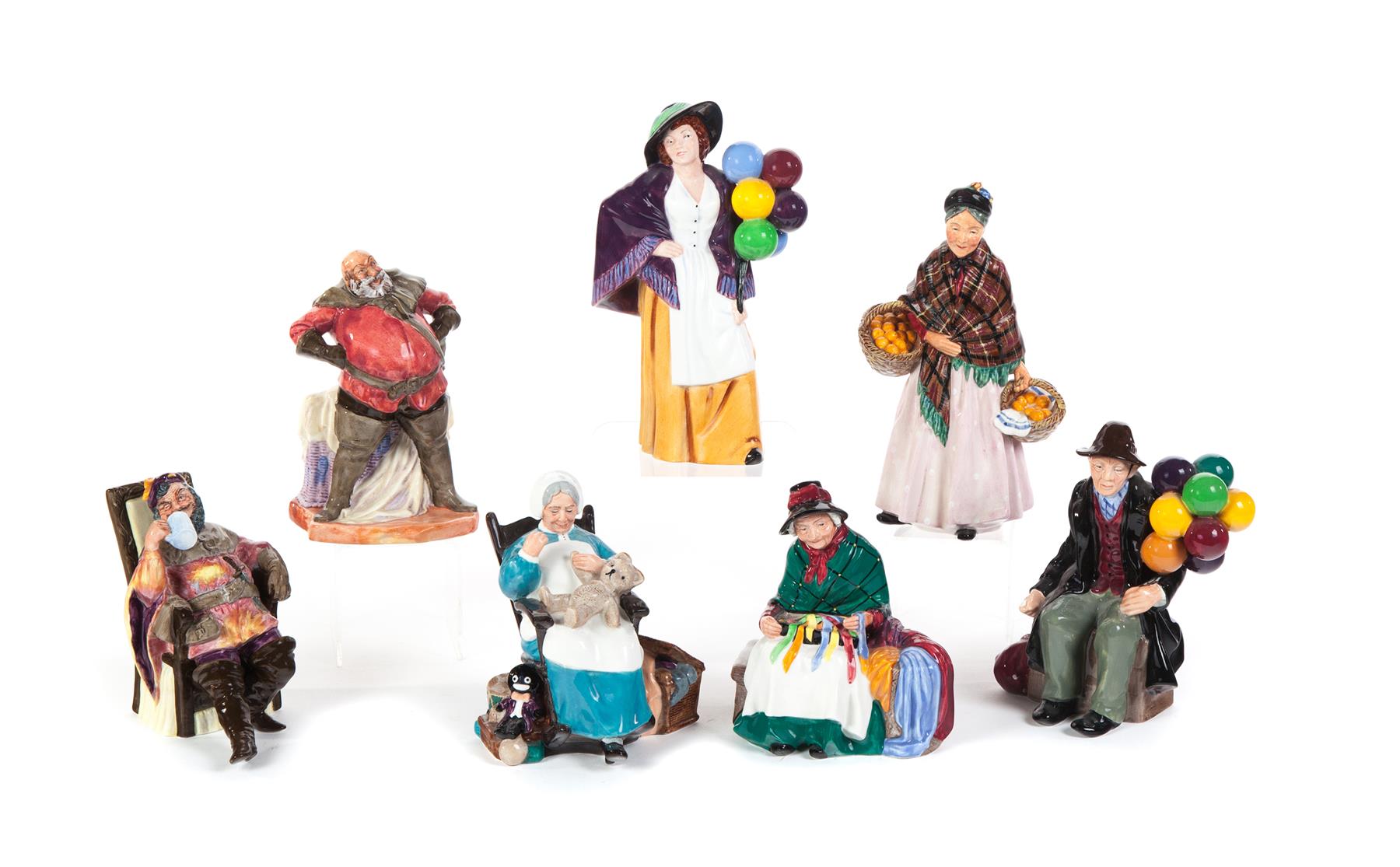 Appraisal: SEVEN ROYAL DOULTON FIGURINES England nd half- th century High