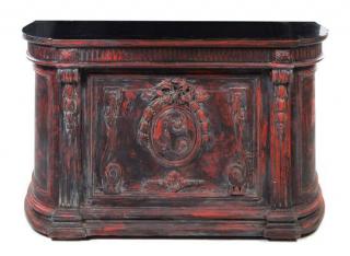 Appraisal: An Italian Neoclassical Style Painted Console th century the rectangular