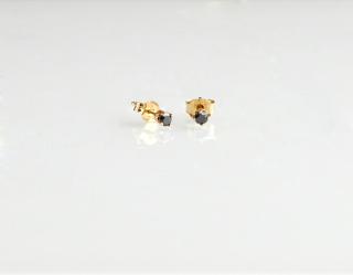 Appraisal: Pair of K Yellow Gold Pierced Stud Earrings eac Pair