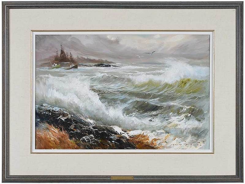 Appraisal: Joseph Douglas Purcell Nova Scotia Canadian - Rolling Surf Blue