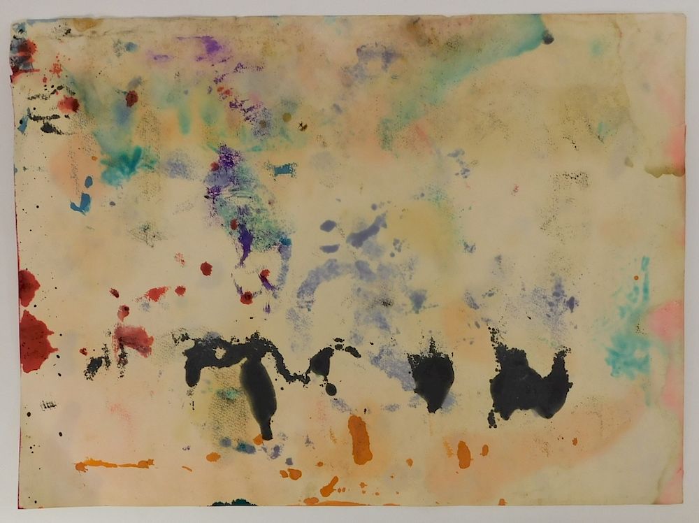 Appraisal: Taro Yamamoto Abstract Expressionist WC Painting California Connecticut New York