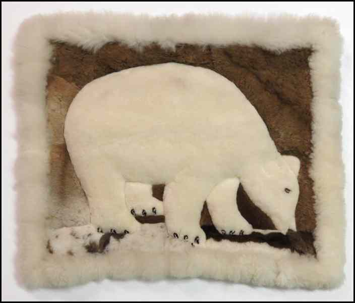 Appraisal: ALPACA POLAR BEAR DESIGN RUG '' x '' Condition No