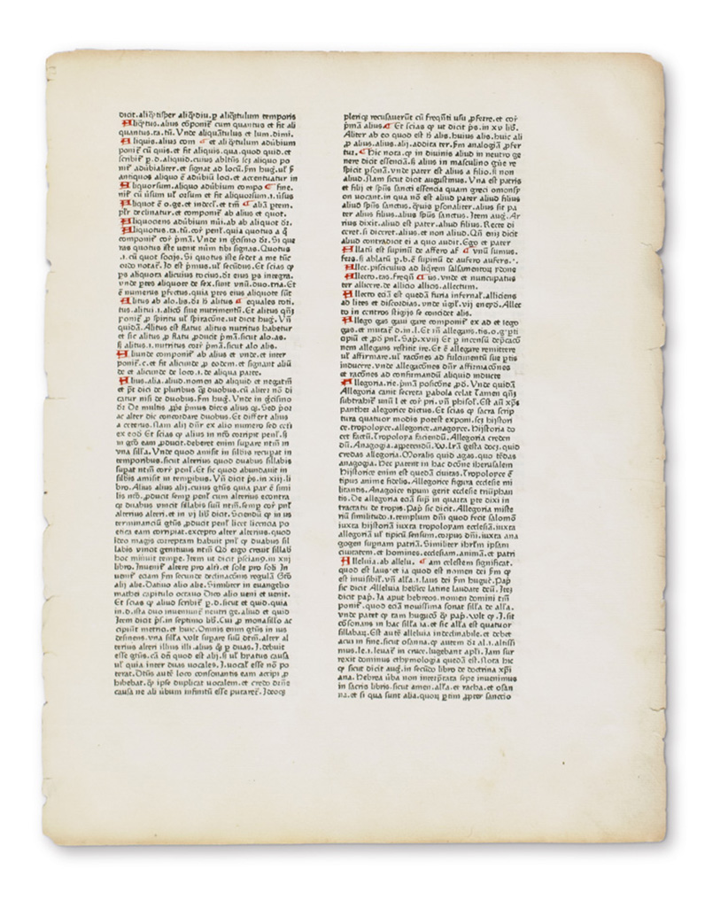 Appraisal: BALBUS JOHANN Single leaf from a paper copy of the