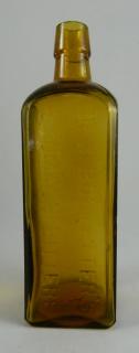 Appraisal: Dr Hostetter's bitters bottle Bitters- square 'Dr J Hostetter's Stomach