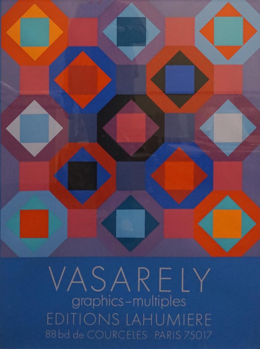 Appraisal: Victor Vasarely French Hungarian - Editions Lahumiere Poster Print Frame