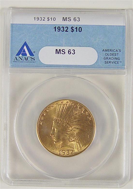 Appraisal: Gold Coin Anacs certified and graded MS