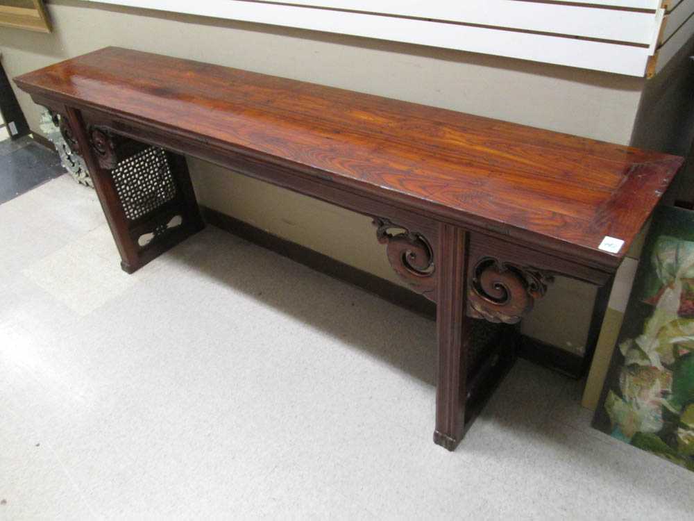 Appraisal: LONG MING STYLE ALTAR TABLE Chinese th century elements Yumu