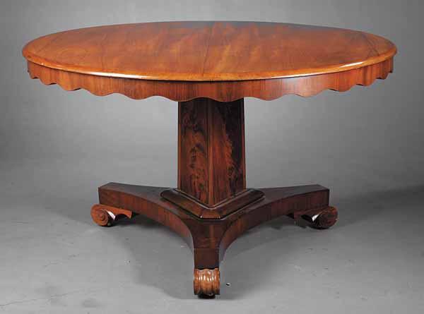 Appraisal: A William IV Mahogany Center Table c the circular tilt