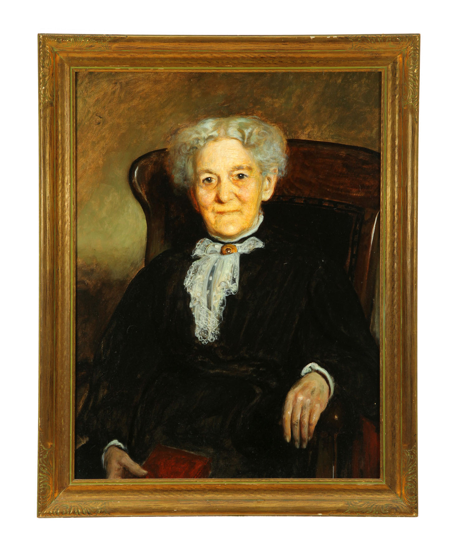 Appraisal: PORTRAIT OF A WOMAN AMERICAN SCHOOL LATE TH CENTURY Oil