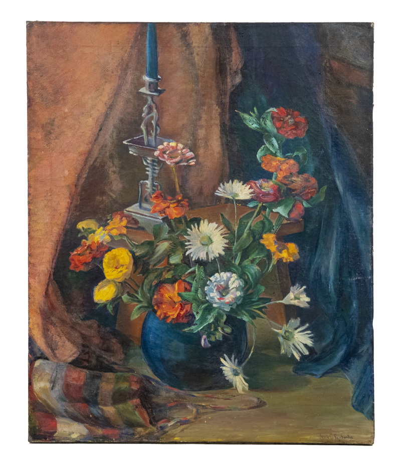 Appraisal: JESSIE CHENEY FAIRBANKS MA - Still Life with Fall Flowers