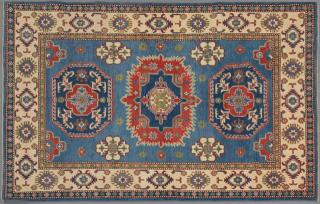 Appraisal: Uzbek Kazak Carpet ' x ' Uzbek Kazak Carpet '