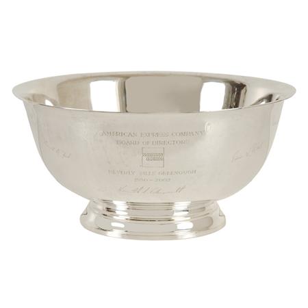 Appraisal: Tiffany Co Sterling Silver Presentation Bowl Estimate nbsp nbsp nbsp