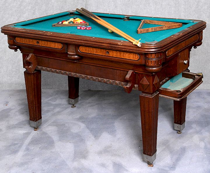 Appraisal: VICTORIAN STYLE POOL TABLE VICTORIAN STYLE POOL TABLE A BILLIARETTE