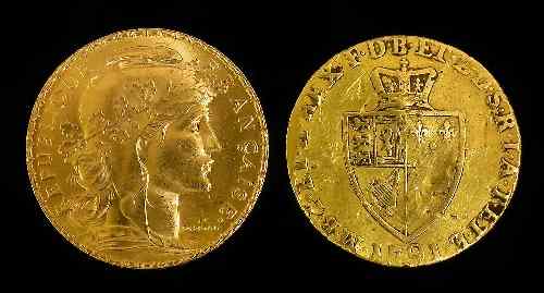 Appraisal: A French Franc piece fair and a George III Half