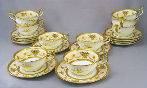 Appraisal: SET OF CAULDON ENGLISH FINE BONE CHINA CUPS AND SAUCERS