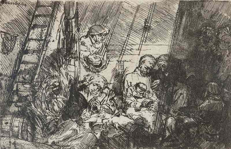 Appraisal: Rembrandt van Rijn Dutch - Etching''The Circumcision in the Stable