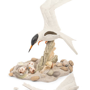 Appraisal: A Boehm Porcelain Common Tern Group th Century Height inches