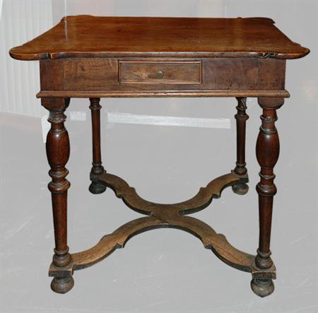 Appraisal: Continental Baroque Walnut Work Table Estimate -